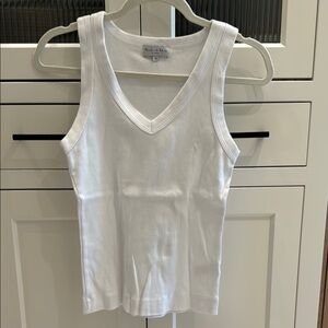 Michael Stars Classic White V-Neck Tank Top